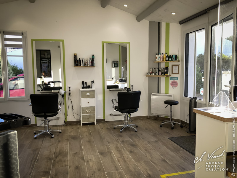 Habillage personnalisée intérieur salon de coiffure