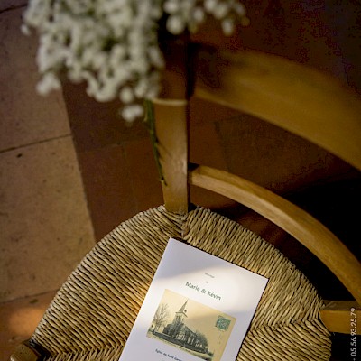 Reportage mariage - Photo du livret de messe