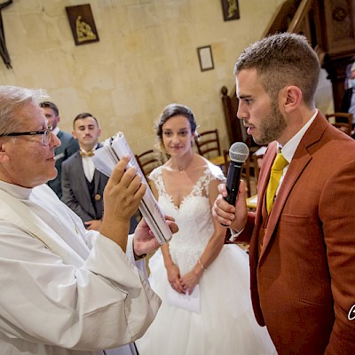 Reportage mariage - Photo des mariés pendant la cérémonie
