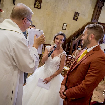Reportage mariage - Photo des mariés pendant la cérémonie