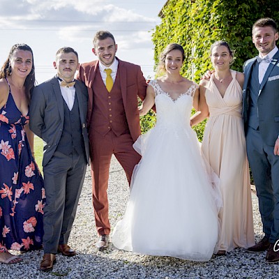 Reportage mariage - Photo des mariés avec les témoins