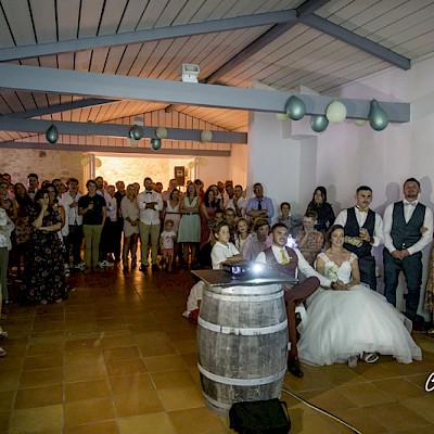 Reportage mariage - Photo d'ambiance des mariés pendant les animations